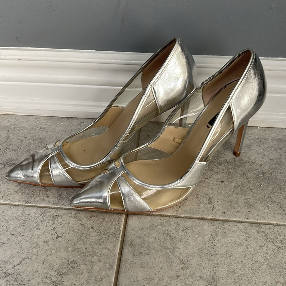 Silver Zara Stilettos, size 39 - Picture 2 of 2